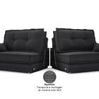 Sofá Palermo 2,00m Retrátil E Reclinável Linho Soft Grafite -