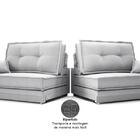 Sofá Palermo 2,00m Retrátil E Reclinável Linho Soft Prata - N