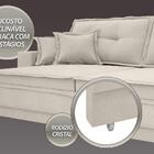 Sofá Palermo 2,00m Retrátil E Reclinável Velosuede Areia - Ne