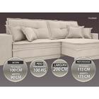 Sofá Palermo 2,00m Retrátil E Reclinável Velosuede Areia - Ne