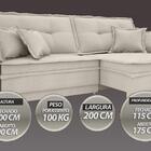 Sofá Palermo 2,00m Retrátil E Reclinável Velosuede Areia - Ne