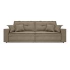 Sofá Palermo 2,00m Retrátil E Reclinável Velosuede Capuccino