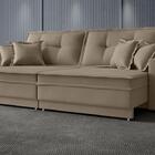 Sofá Palermo 2,00m Retrátil E Reclinável Velosuede Capuccino