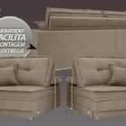 Sofá Palermo 2,00m Retrátil E Reclinável Velosuede Capuccino