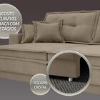 Sofá Palermo 2,00m Retrátil E Reclinável Velosuede Capuccino