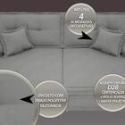 Sofá Palermo 2,00m Retrátil E Reclinável Velosuede Grafite -