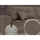 Sofá Palermo 2,00m Retrátil E Reclinável Velosuede Marrom - N