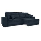 Sofá Palermo 2,00m Retrátil E Reclinável Velosuede Petroleo -