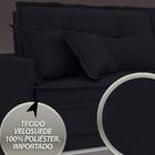 Sofá Palermo 2,00m Retrátil E Reclinável Velosuede Preto - Ne