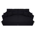 Sofá Palermo 2,00m Retrátil E Reclinável Velosuede Preto - Ne