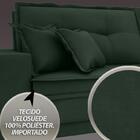 Sofá Palermo 2,00m Retrátil E Reclinável Velosuede Verde - Ne
