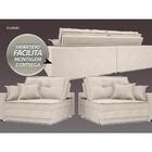 Sofá Palermo 2,20m Retrátil E Reclinável Velosuede Areia - Ne