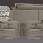 Sofá Palermo 2,20m Retrátil E Reclinável Velosuede Bege - Net