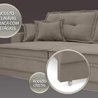 Sofá Palermo 2,20m Retrátil E Reclinável Velosuede Bege - Net