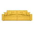 Sofá Palermo 2,20m Retrátil E Reclinável Velosuede Canario -