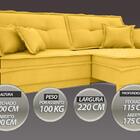 Sofá Palermo 2,20m Retrátil E Reclinável Velosuede Canario -