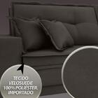 Sofá Palermo 2,20m Retrátil E Reclinável Velosuede Chocolate