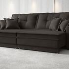 Sofá Palermo 2,20m Retrátil E Reclinável Velosuede Chocolate
