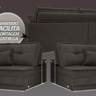 Sofá Palermo 2,20m Retrátil E Reclinável Velosuede Chocolate