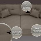 Sofá Palermo 2,20m Retrátil E Reclinável Velosuede Marrom - N