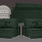 Sofá Palermo 2,20m Retrátil E Reclinável Velosuede Verde - Ne