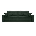 Sofá Palermo 2,20m Retrátil E Reclinável Velosuede Verde - Ne