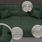 Sofá Palermo 2,20m Retrátil E Reclinável Velosuede Verde - Ne