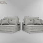 Sofá Palermo 2,40m Retrátil E Reclinável Linho Soft Prata - N