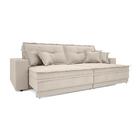 Sofá Palermo 2,40m Retrátil E Reclinável Velosuede Areia - Ne