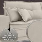 Sofá Palermo 2,40m Retrátil E Reclinável Velosuede Areia - Ne