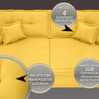 Sofá Palermo 2,40m Retrátil E Reclinável Velosuede Canario -