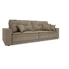 Sofá Palermo 2,40m Retrátil E Reclinável Velosuede Capuccino