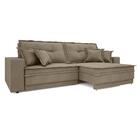 Sofá Palermo 2,40m Retrátil E Reclinável Velosuede Capuccino