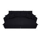 Sofá Palermo 2,40m Retrátil E Reclinável Velosuede Preto - Ne