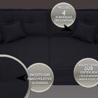 Sofá Palermo 2,40m Retrátil E Reclinável Velosuede Preto - Ne