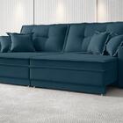 Sofá Palermo 2,40m Retrátil E Reclinável Velosuede Royal - Ne
