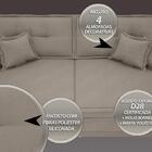 Sofá Palermo 2,60m Retrátil E Reclinável Velosuede Bege - Net