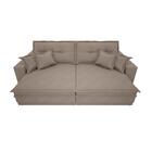 Sofá Palermo 2,60m Retrátil E Reclinável Velosuede Bege - Net