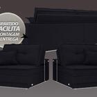 Sofá Palermo 2,60m Retrátil E Reclinável Velosuede Preto - Ne