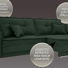 Sofá Palermo 2,60m Retrátil E Reclinável Velosuede Verde - Ne