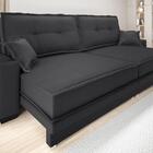 Sofá Palermo 2,80m Retrátil E Reclinável Linho Soft Grafite -