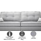 Sofá Palermo 2,80m Retrátil E Reclinável Linho Soft Prata - N