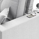 Sofá Palermo 2,80m Retrátil E Reclinável Linho Soft Prata - N