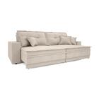 Sofá Palermo 2,80m Retrátil E Reclinável Velosuede Areia - Ne