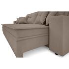 Sofá Palermo 2,80m Retrátil E Reclinável Velosuede Bege - Net