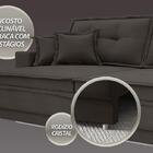 Sofá Palermo 2,80m Retrátil E Reclinável Velosuede Chocolate