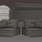 Sofá Palermo 2,80m Retrátil E Reclinável Velosuede Cinza - Ne