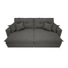 Sofá Palermo 2,80m Retrátil E Reclinável Velosuede Cinza - Ne