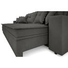 Sofá Palermo 2,80m Retrátil E Reclinável Velosuede Cinza - Ne