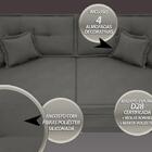 Sofá Palermo 2,80m Retrátil E Reclinável Velosuede Cinza - Ne